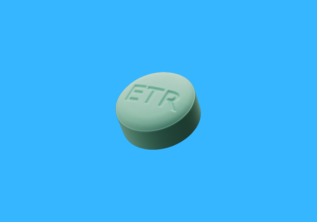 VELSIPITY (etrasimod) pill facing left